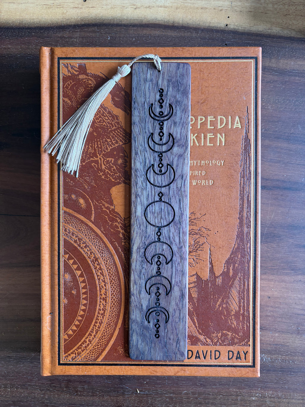 Moon Phase Wooden Bookmark - Celestial Bookmark