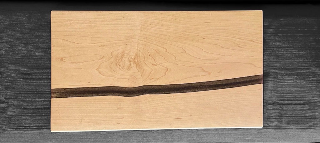 Handcrafted Maple River Charcuterie Board with Ambrosia Maple Coaster Set