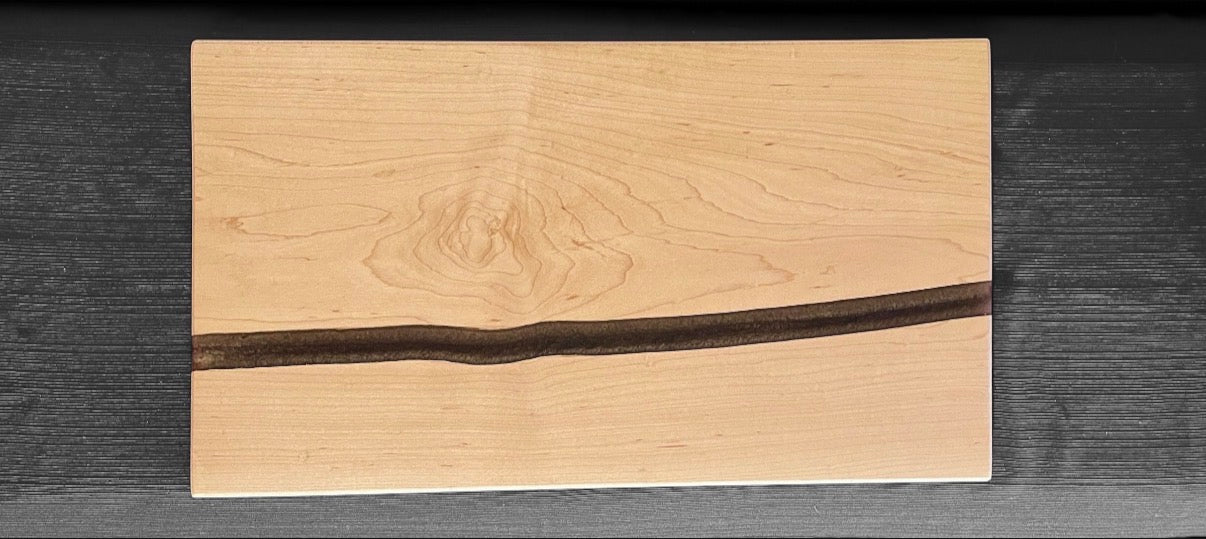 Handcrafted Maple River Charcuterie Board with Ambrosia Maple Coaster Set