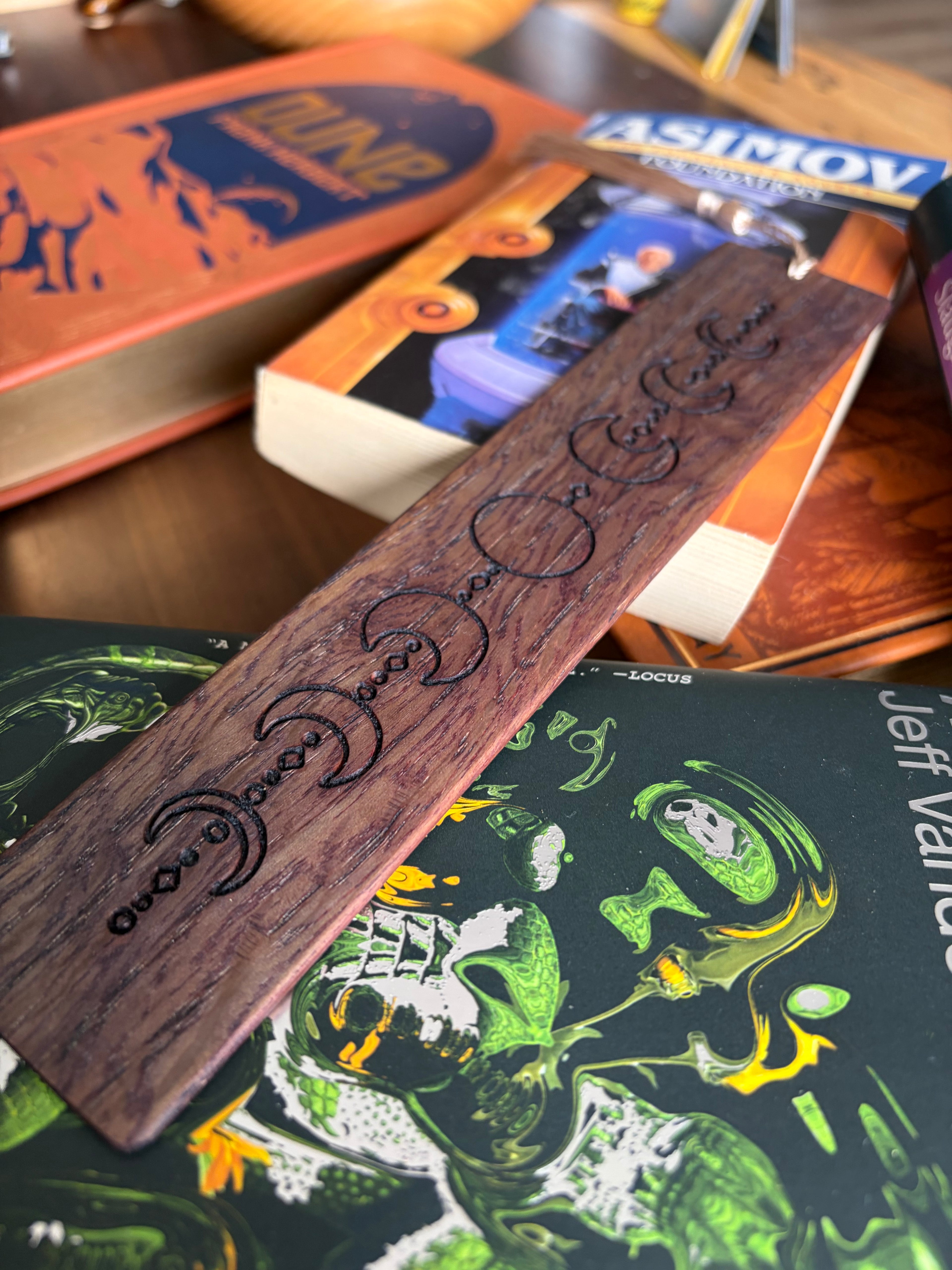 Moon Phase Wooden Bookmark - Celestial Bookmark