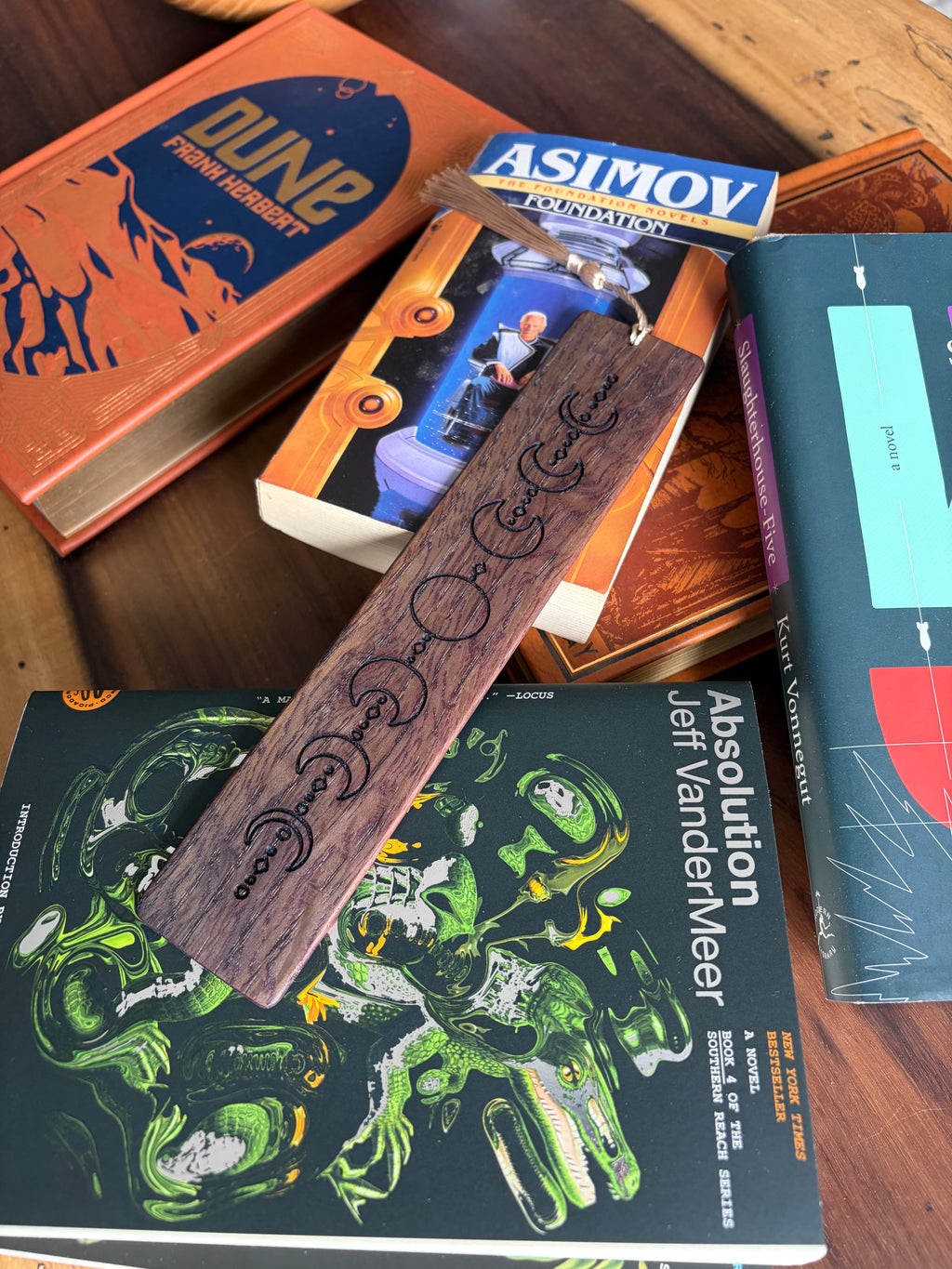 Moon Phase Wooden Bookmark - Celestial Bookmark