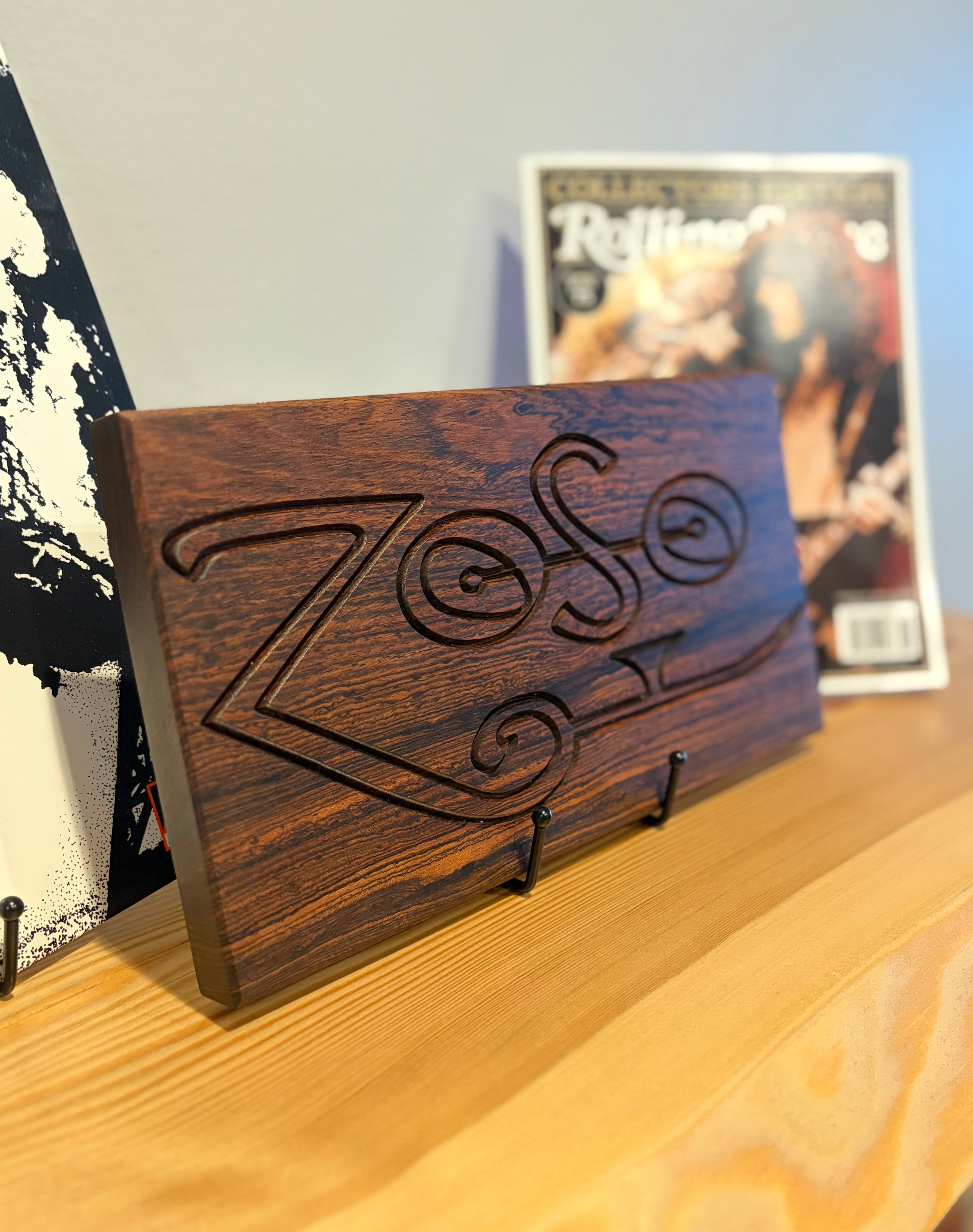 Led Zeppelin Inspired "ZOSO" Engraved Plaque