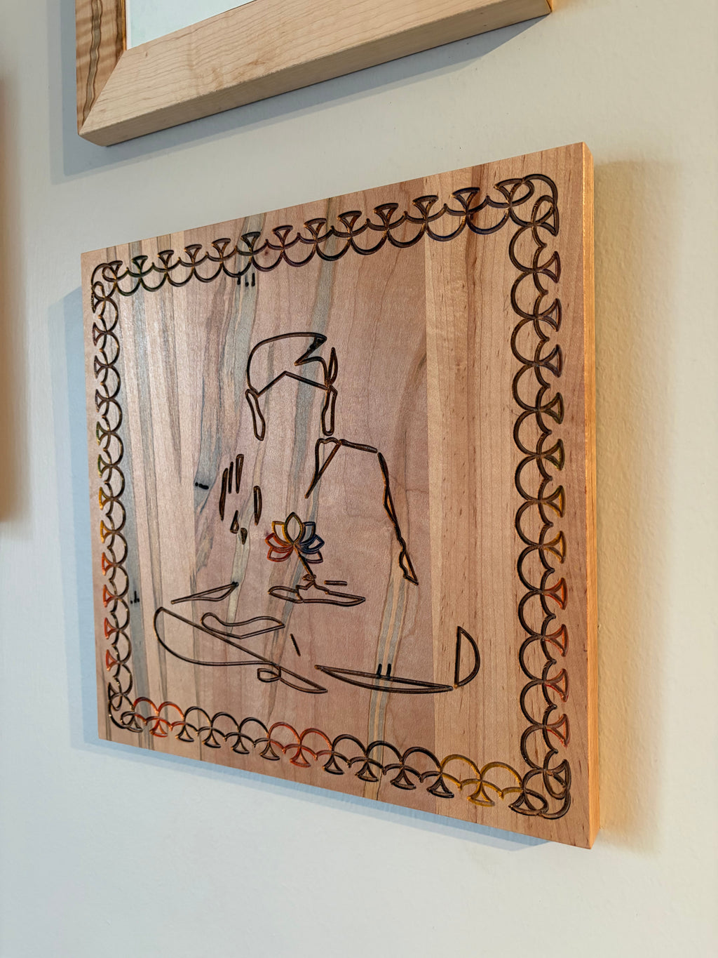 No Mud, No Lotus - Ambrosia Maple Buddha Engraving - Handcrafted Wood Decor