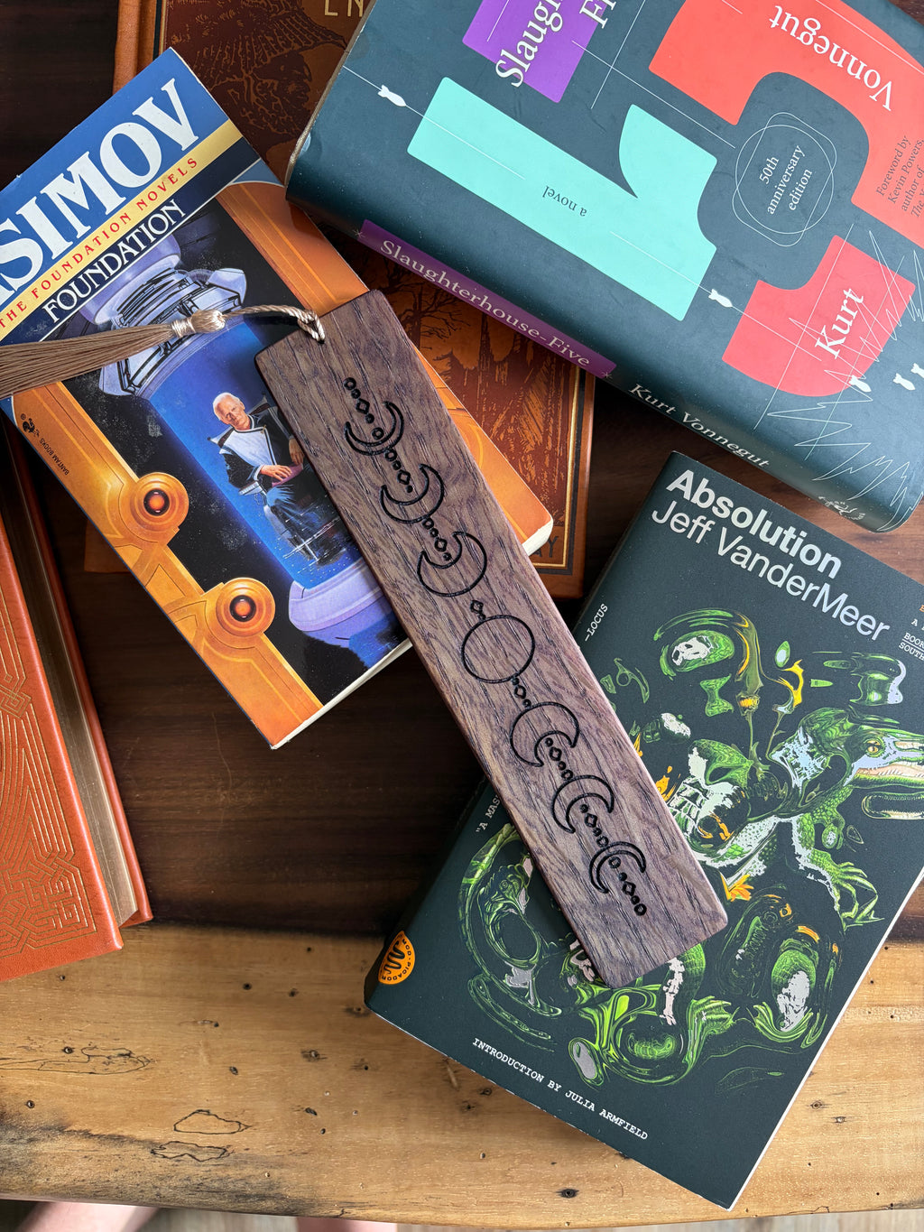 Moon Phase Wooden Bookmark - Celestial Bookmark