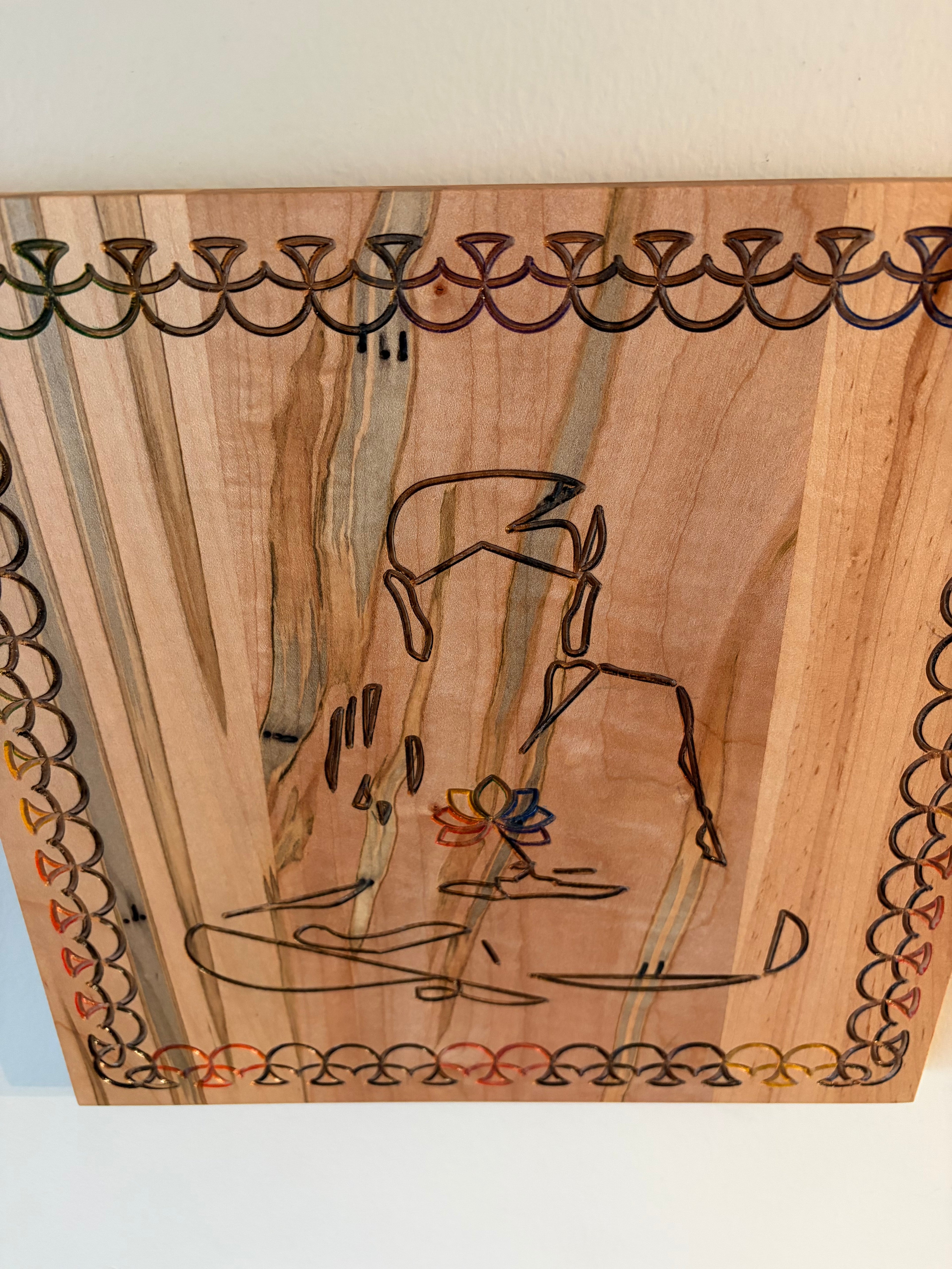 No Mud, No Lotus - Ambrosia Maple Buddha Engraving - Handcrafted Wood Decor