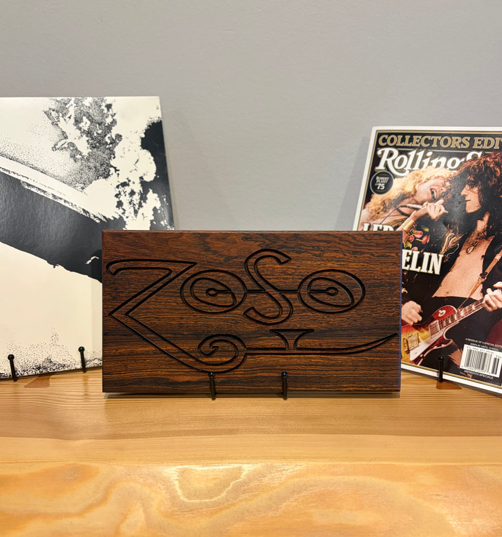 Led Zeppelin Inspired "ZOSO" Engraved Plaque