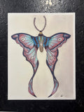 Luna Moth Canvas Print 8.5" x 11" | Original Colored Pencil Nature Art