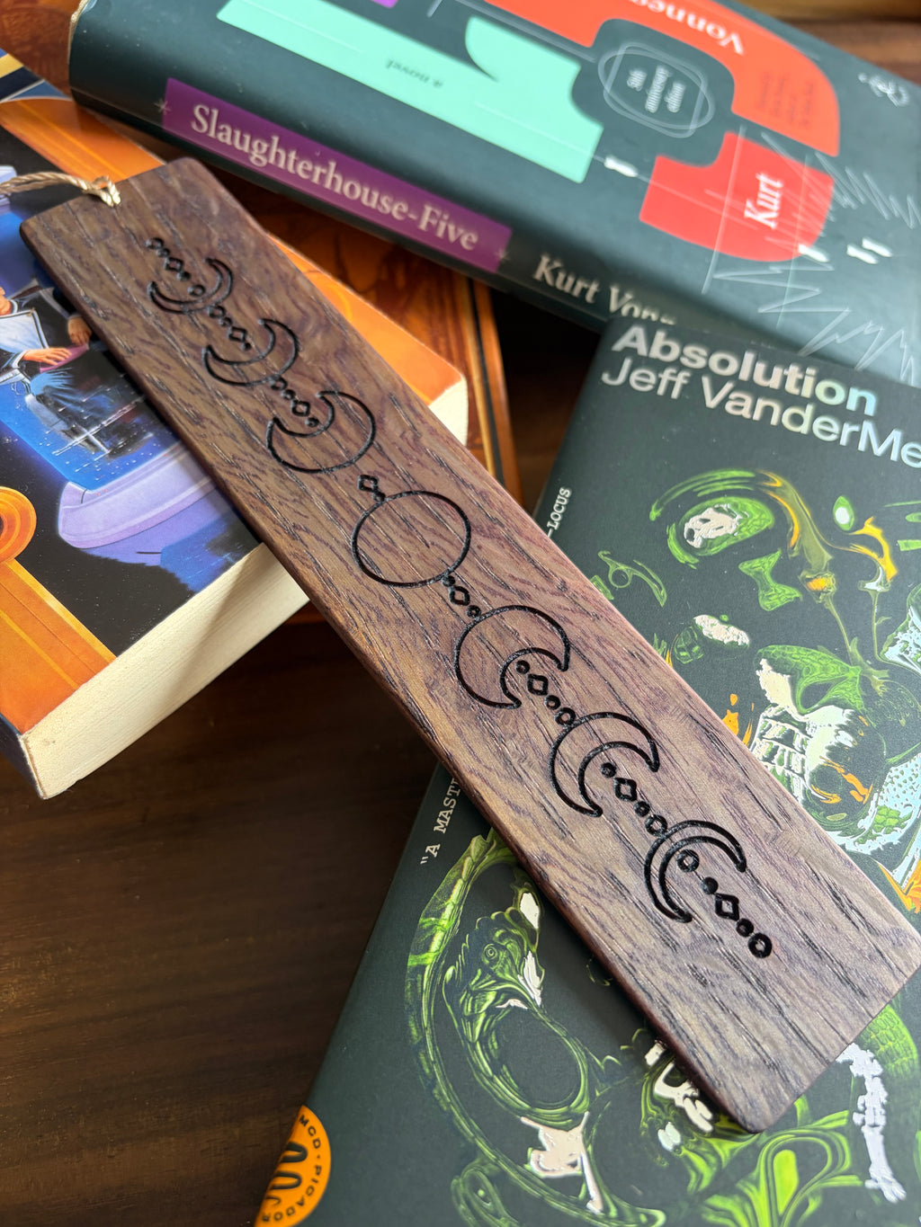 Moon Phase Wooden Bookmark - Celestial Bookmark