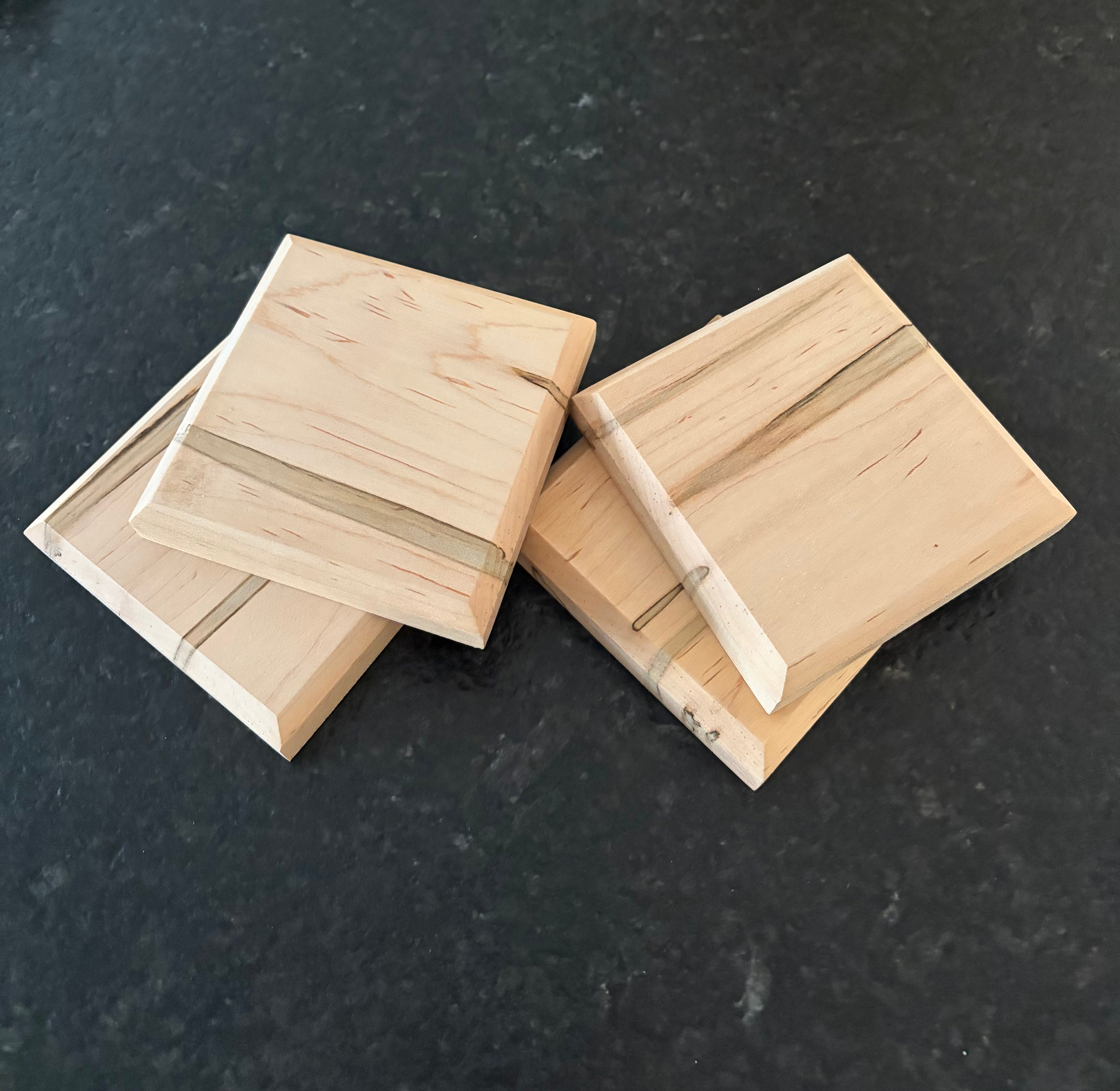 Handcrafted Maple River Charcuterie Board with Ambrosia Maple Coaster Set