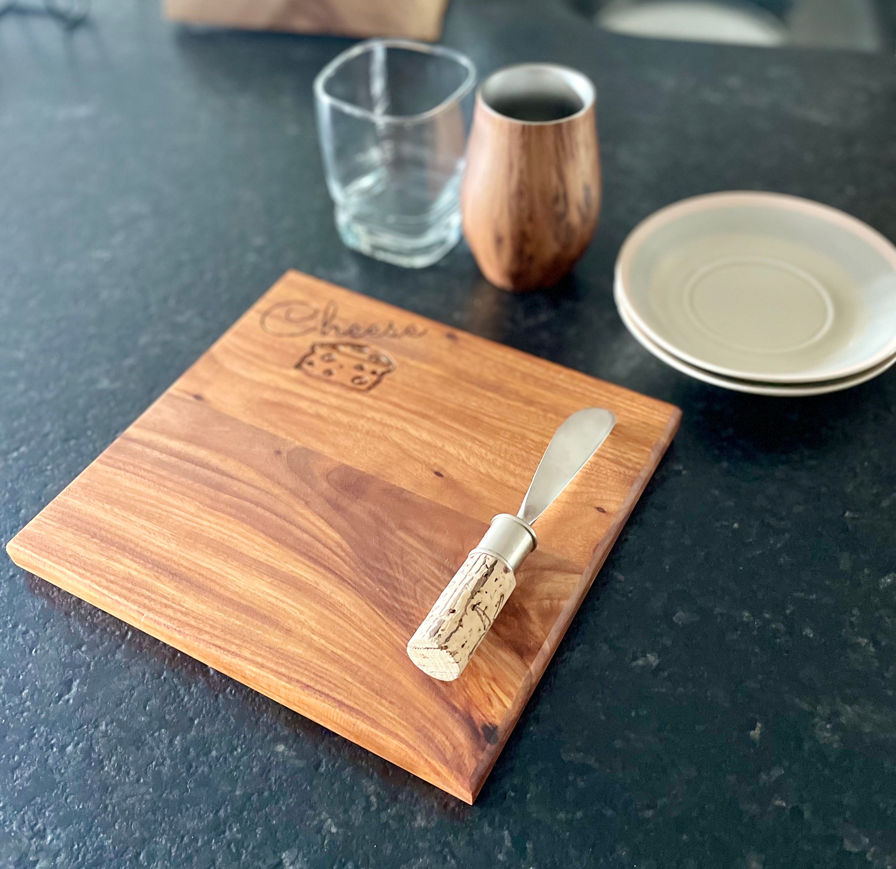 Exotic Canarywood Cheese Board – Handcrafted Wooden Charcuterie Serving Board – Artisan Kitchen Gift