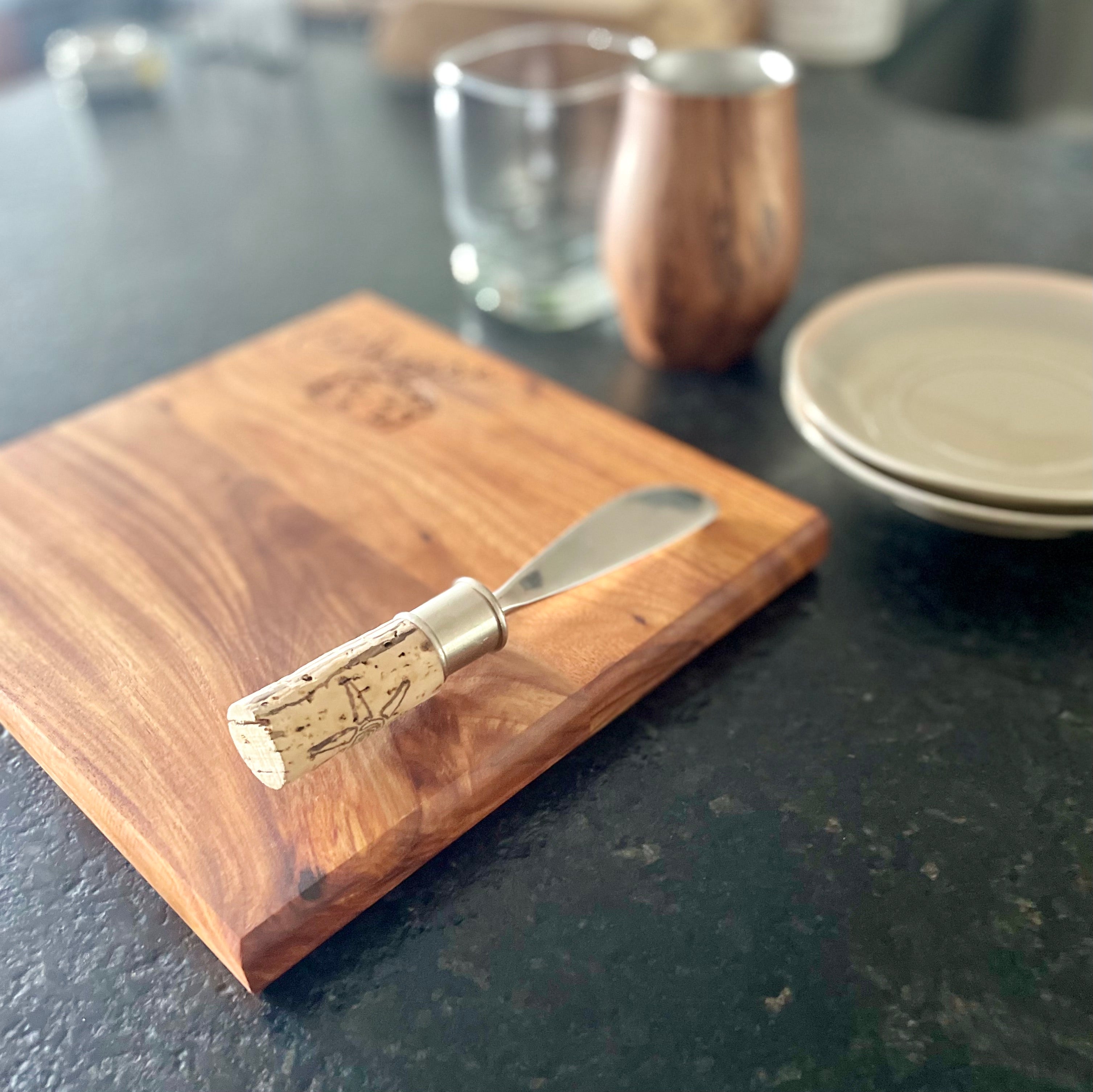 Exotic Canarywood Cheese Board – Handcrafted Wooden Charcuterie Serving Board – Artisan Kitchen Gift