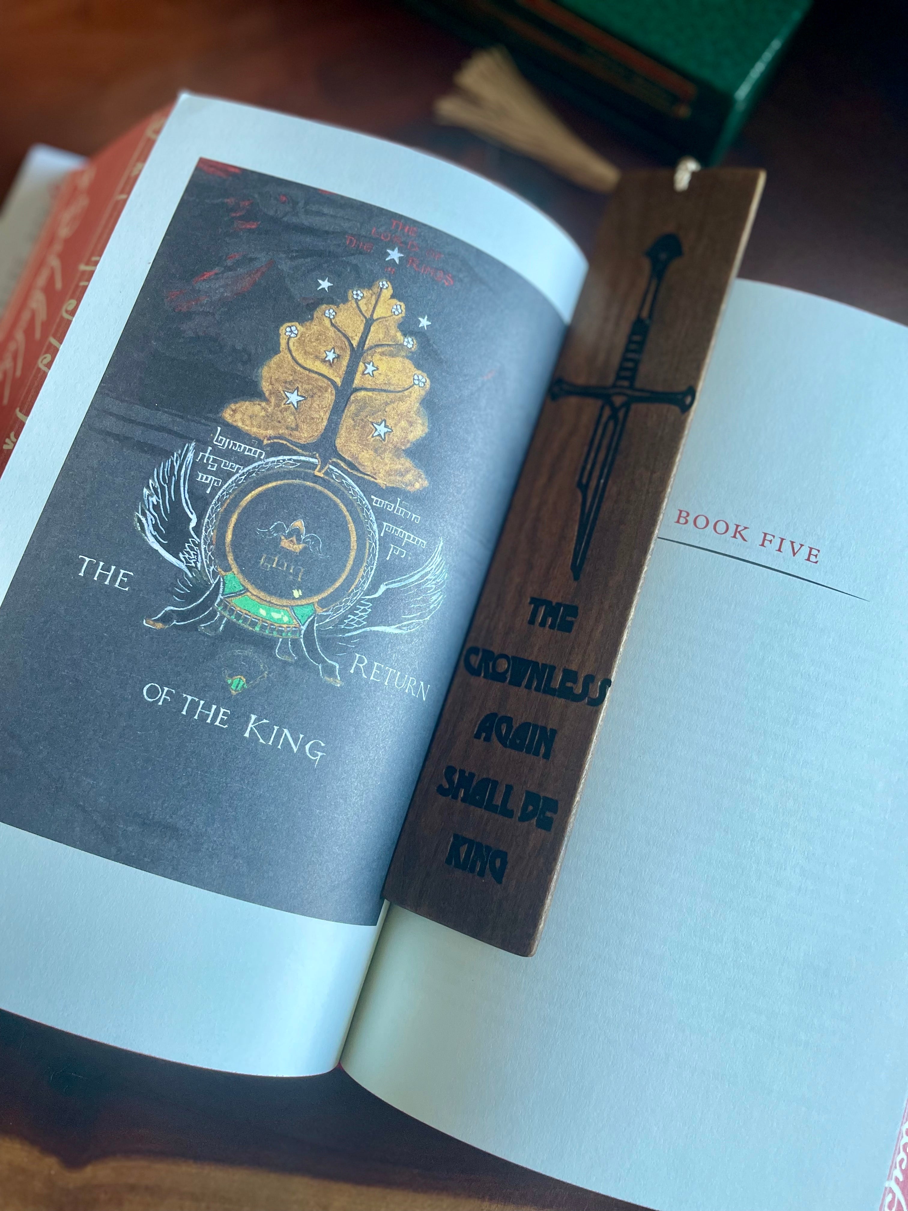 The Lord of the Rings Inspired Wooden Bookmark Collection