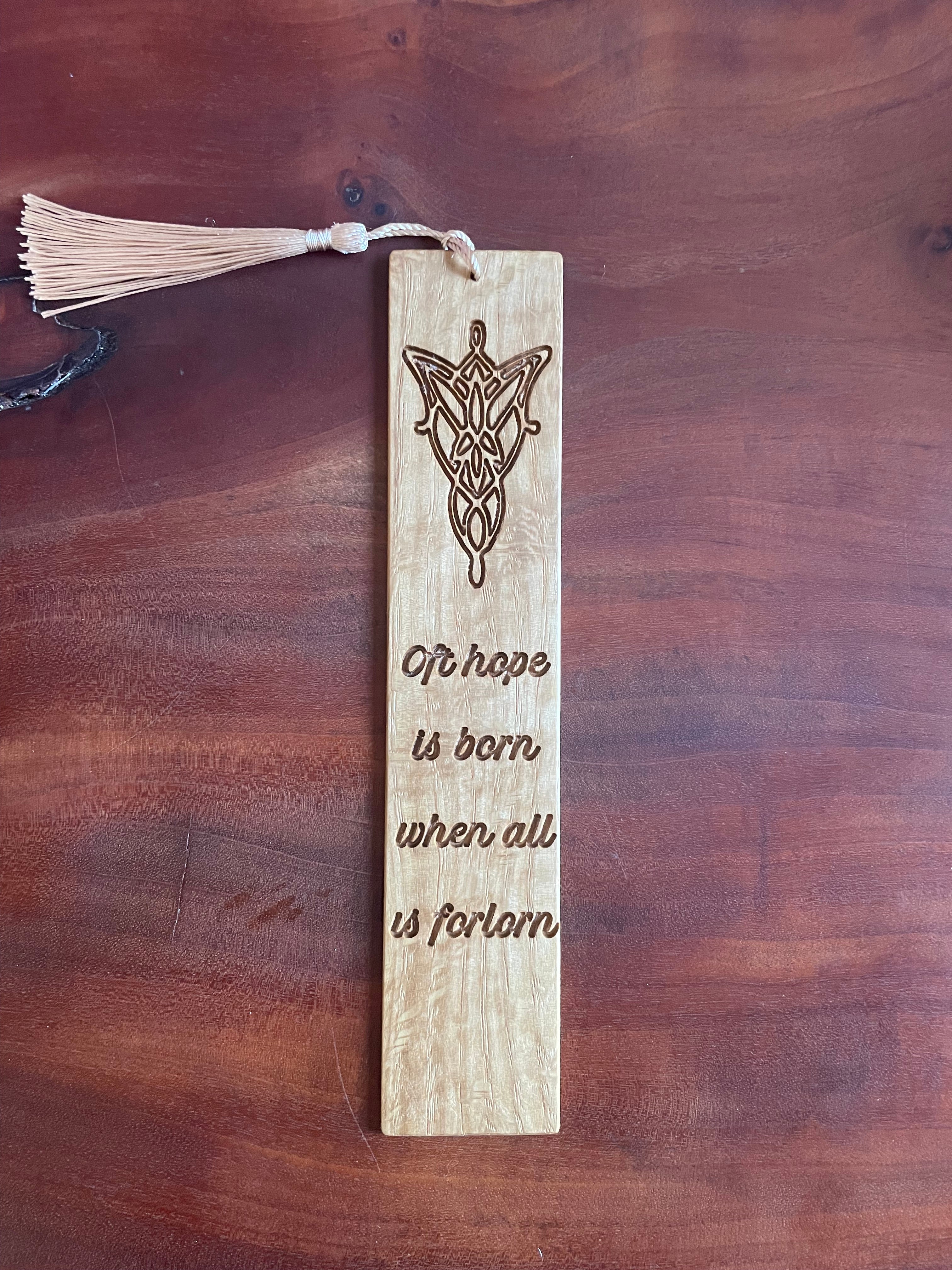 The Lord of the Rings Inspired Wooden Bookmark Collection