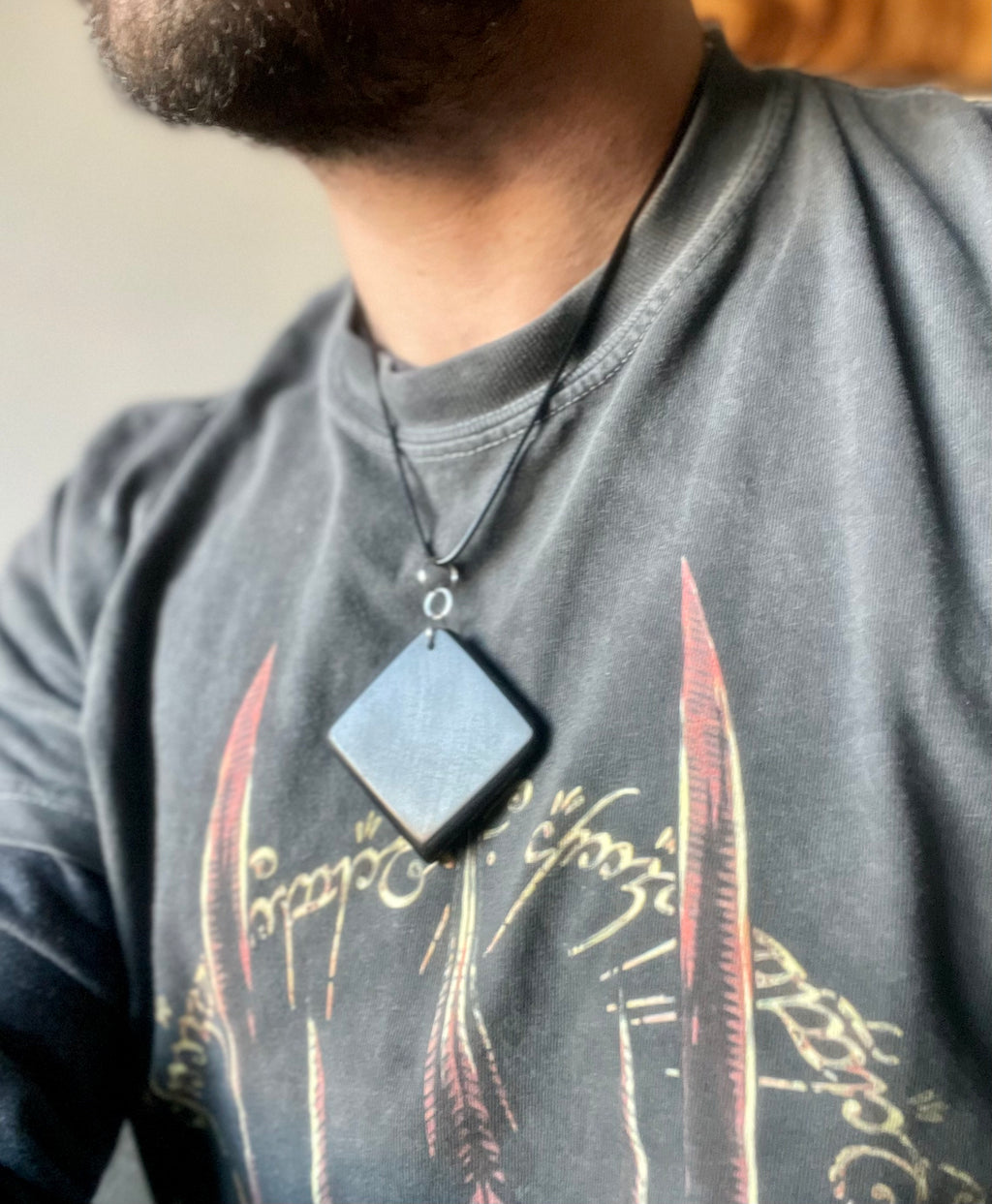 Handmade African Blackwood Pendant Necklace – Rare Wood Jewelry