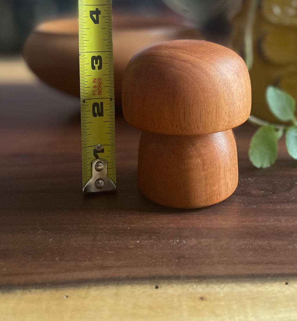 Hand Turned Mahogany Mushroom