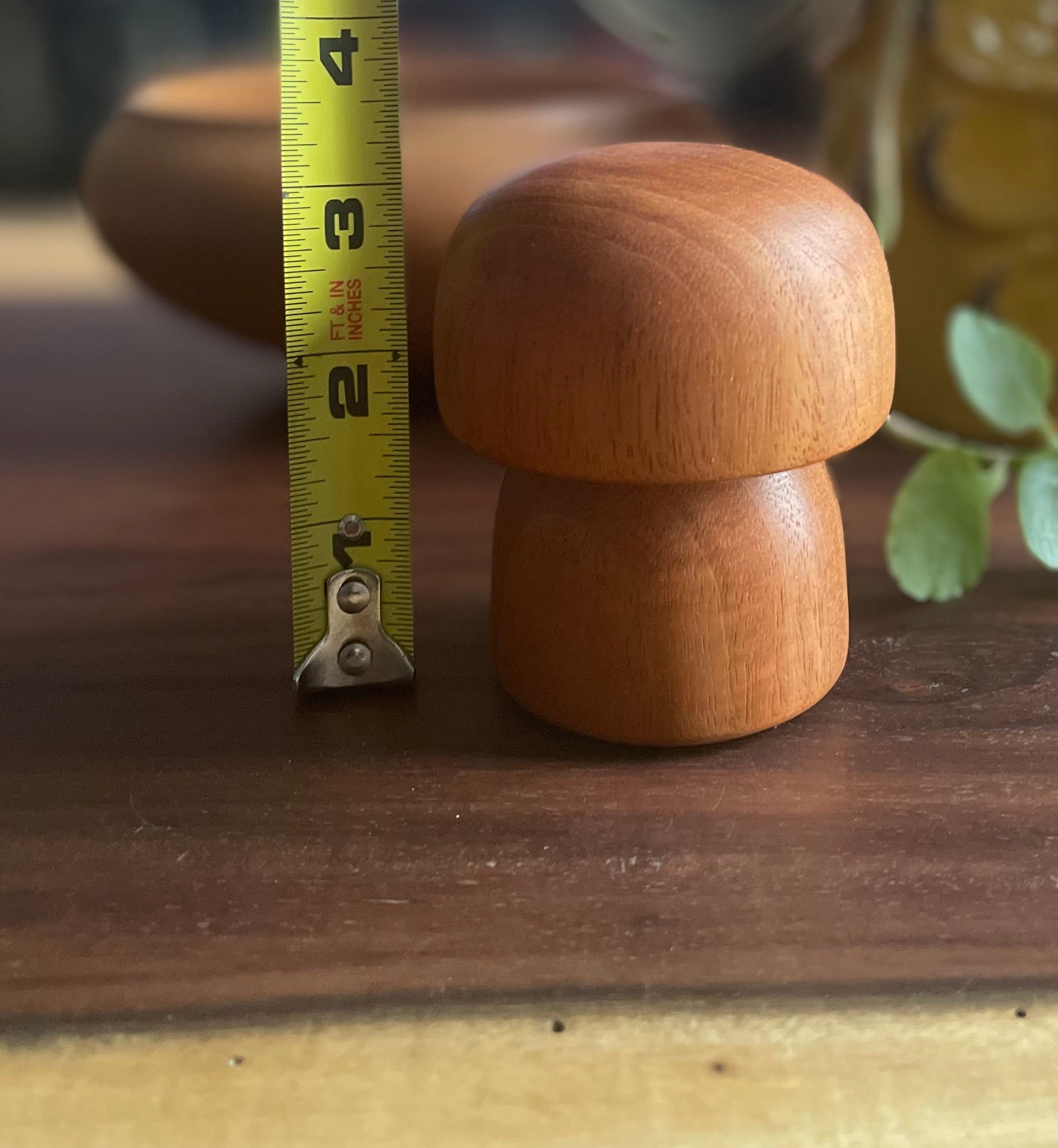 Hand Turned Mahogany Mushroom