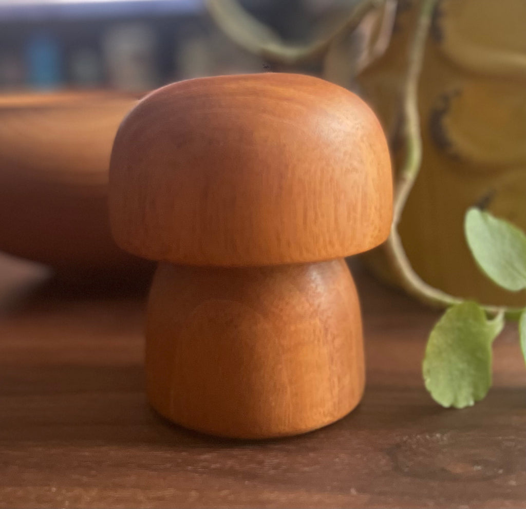 Hand Turned Mahogany Mushroom