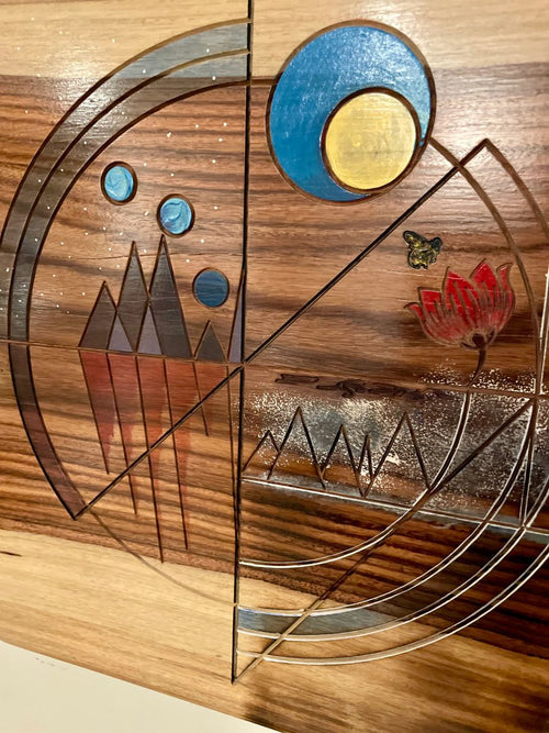 A Promise – Hand-Painted & Engraved Bolivian Rosewood Wall Art | Inspirational Wood Art