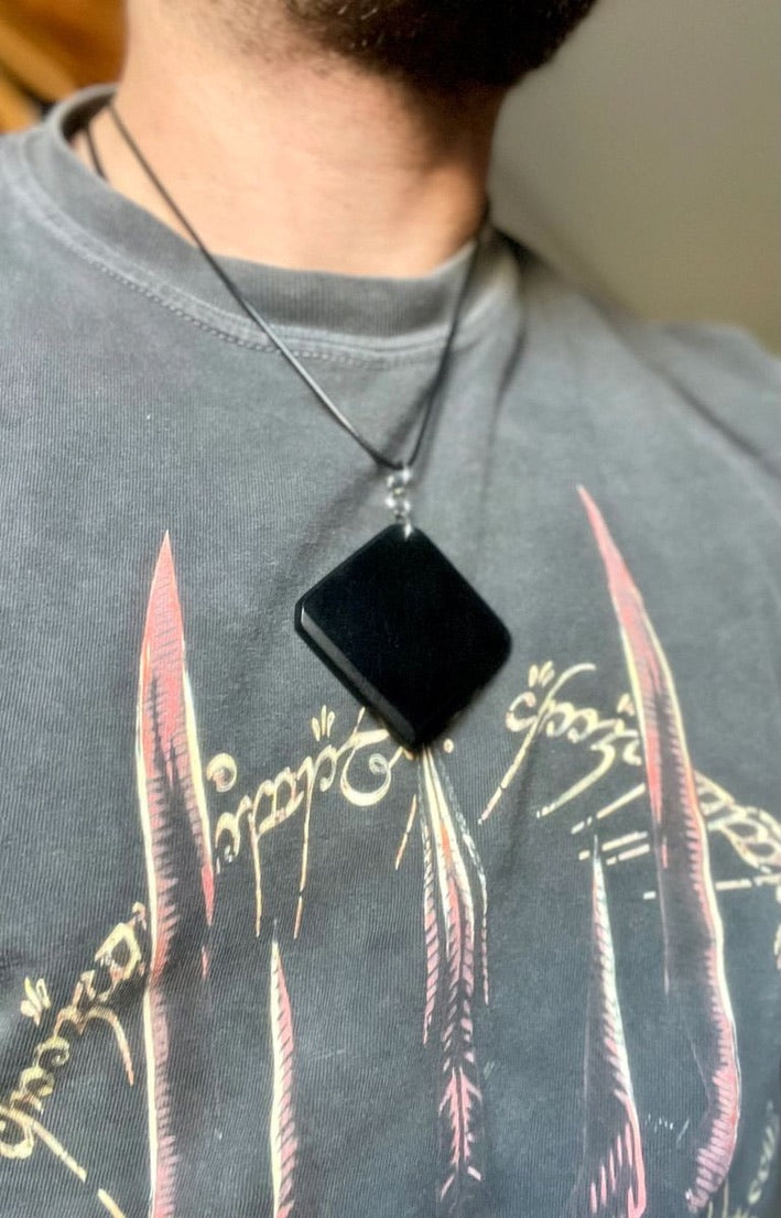 Handmade African Blackwood Pendant Necklace – Rare Wood Jewelry