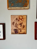 Hand-crafted Curly Maple Wall Art – Hummingbird Geometric Nature Wood Panel