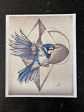 Blue Jay Geometric Canvas Print – (8.5" x 11")