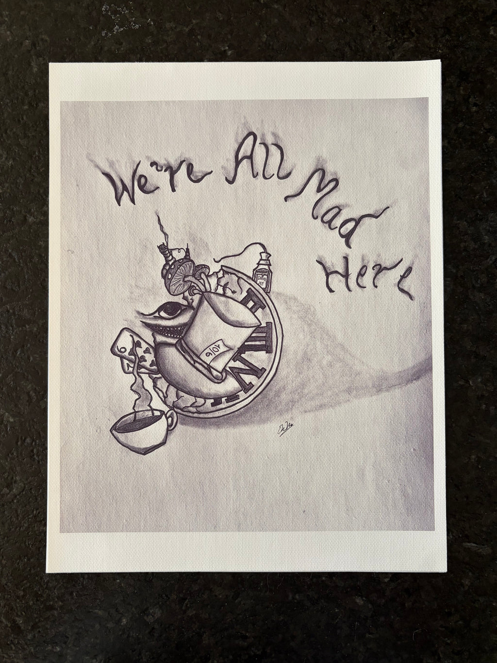 Alice In Wonderland Sketch Art Print