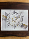 “Fractured Time” - Abstract Clock Cotton Canvas Print