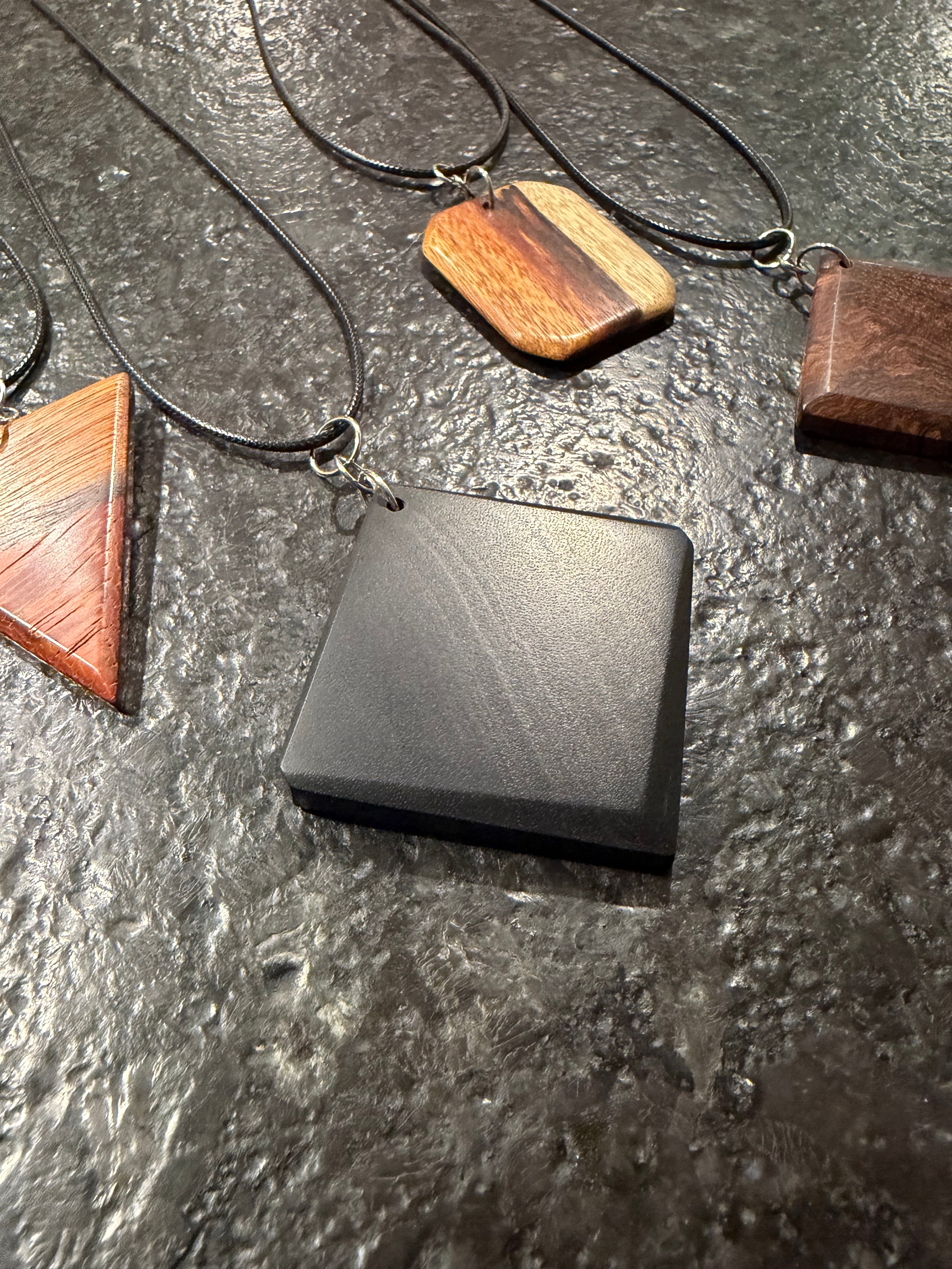 Handmade African Blackwood Pendant Necklace – Rare Wood Jewelry