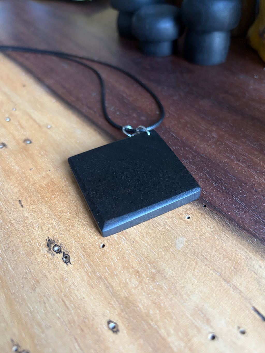 Handmade African Blackwood Pendant Necklace – Rare Wood Jewelry