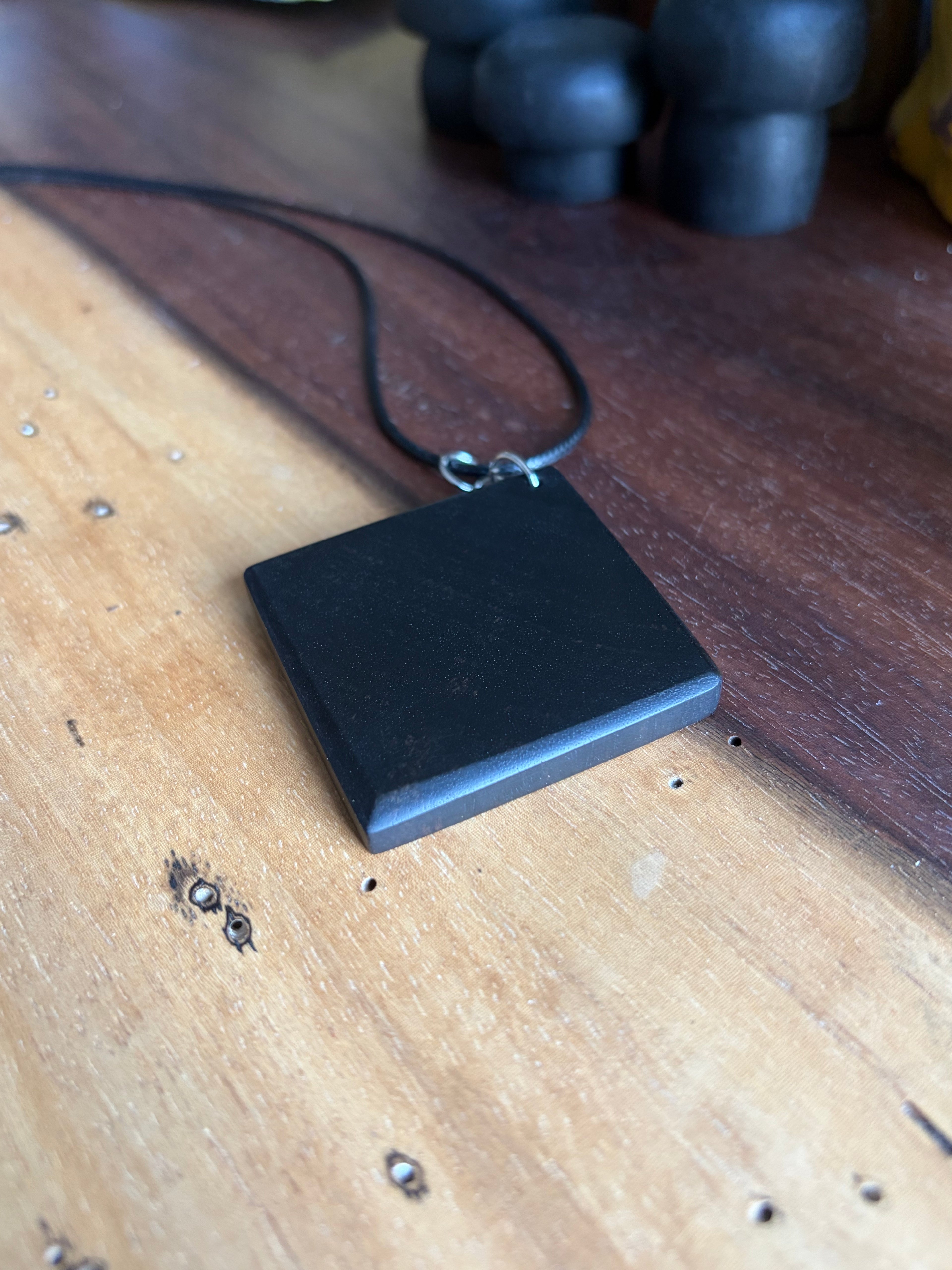 Handmade African Blackwood Pendant Necklace – Rare Wood Jewelry