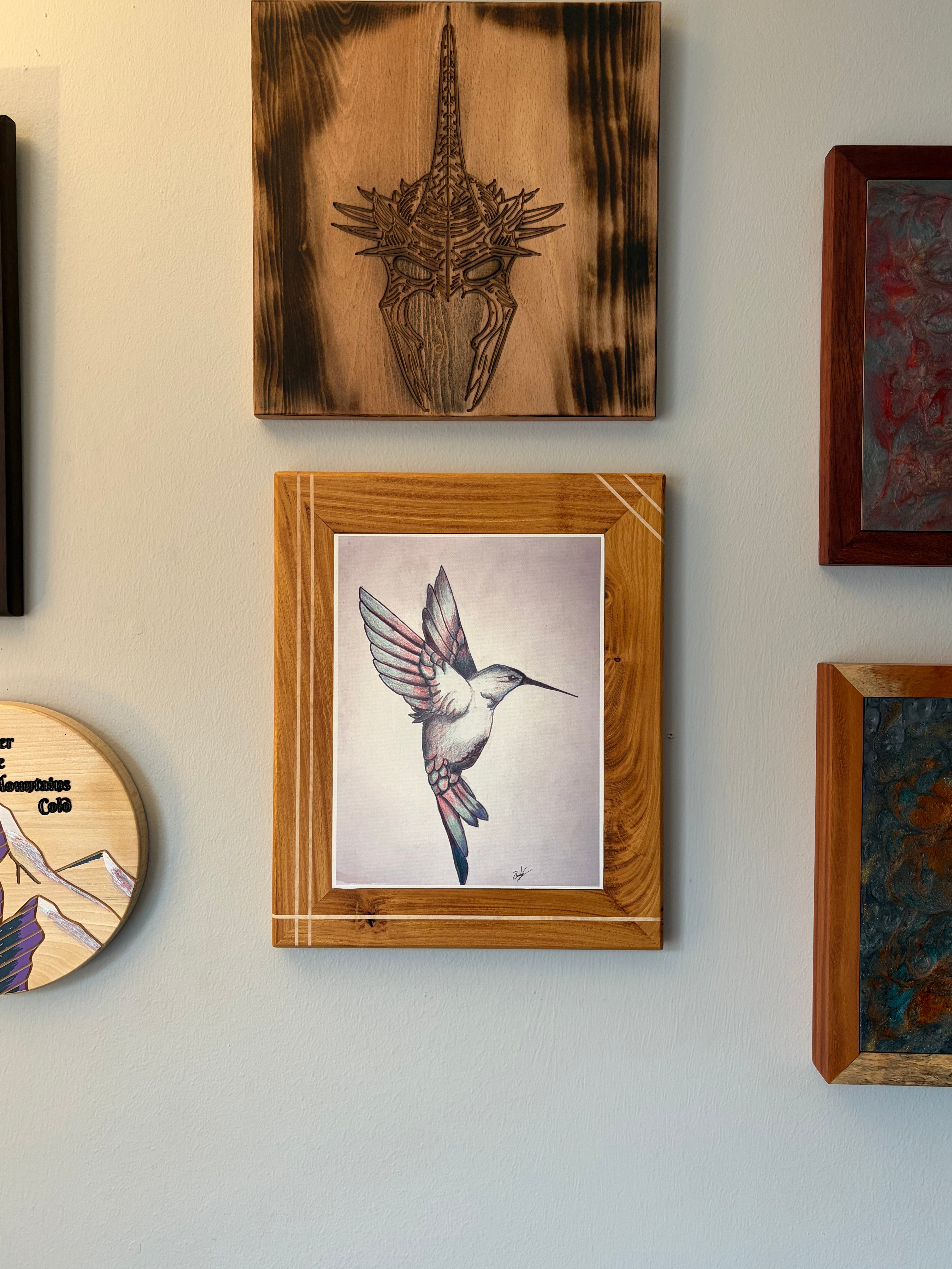 Custom Framed Hummingbird Canvas Print