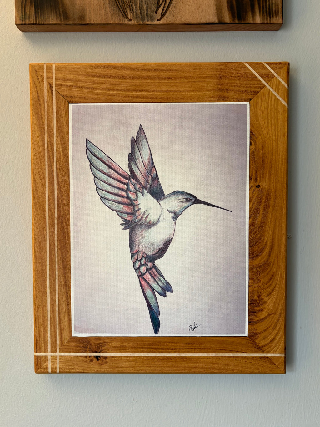 Custom Framed Hummingbird Canvas Print
