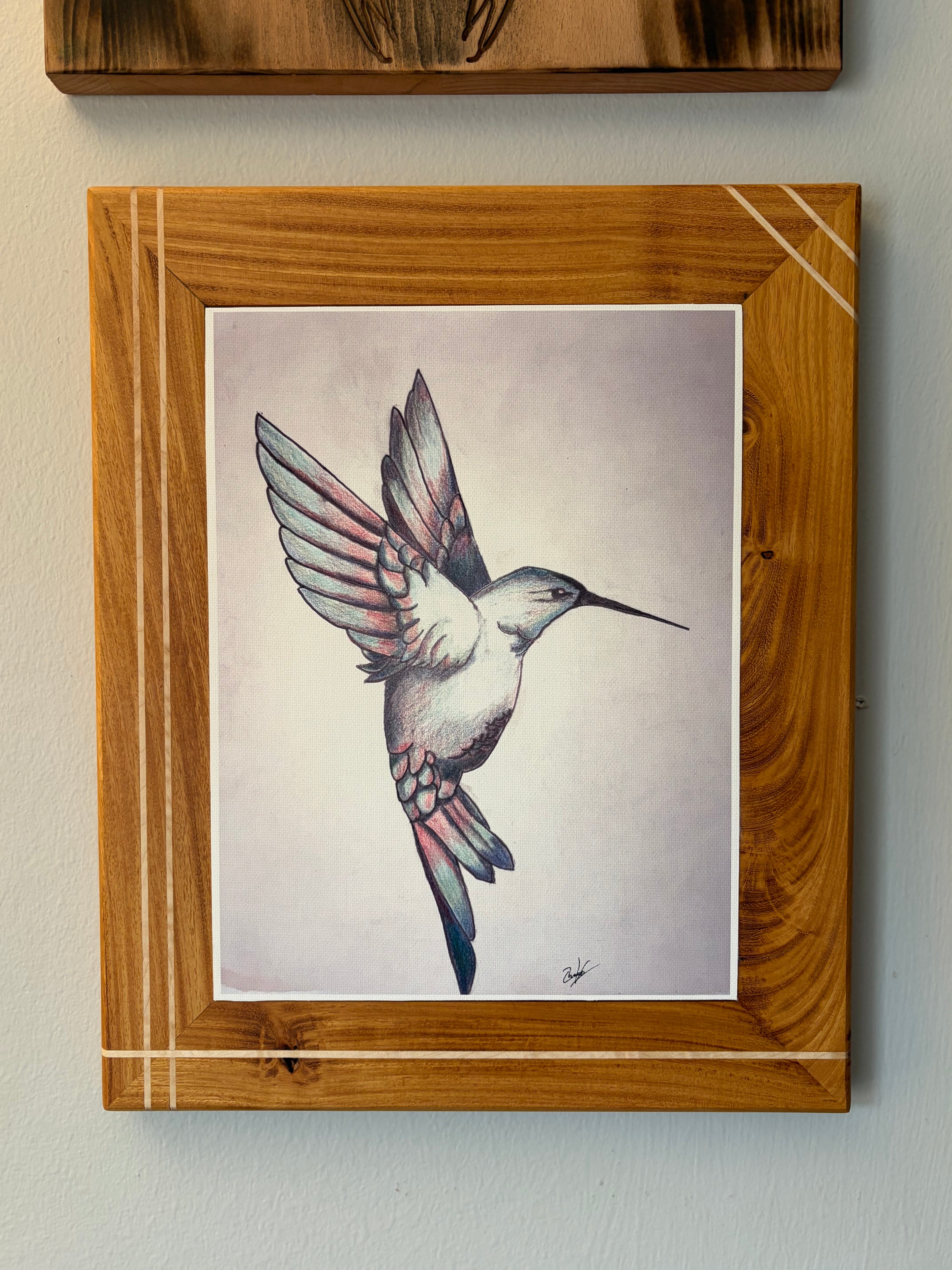 Custom Framed Hummingbird Canvas Print