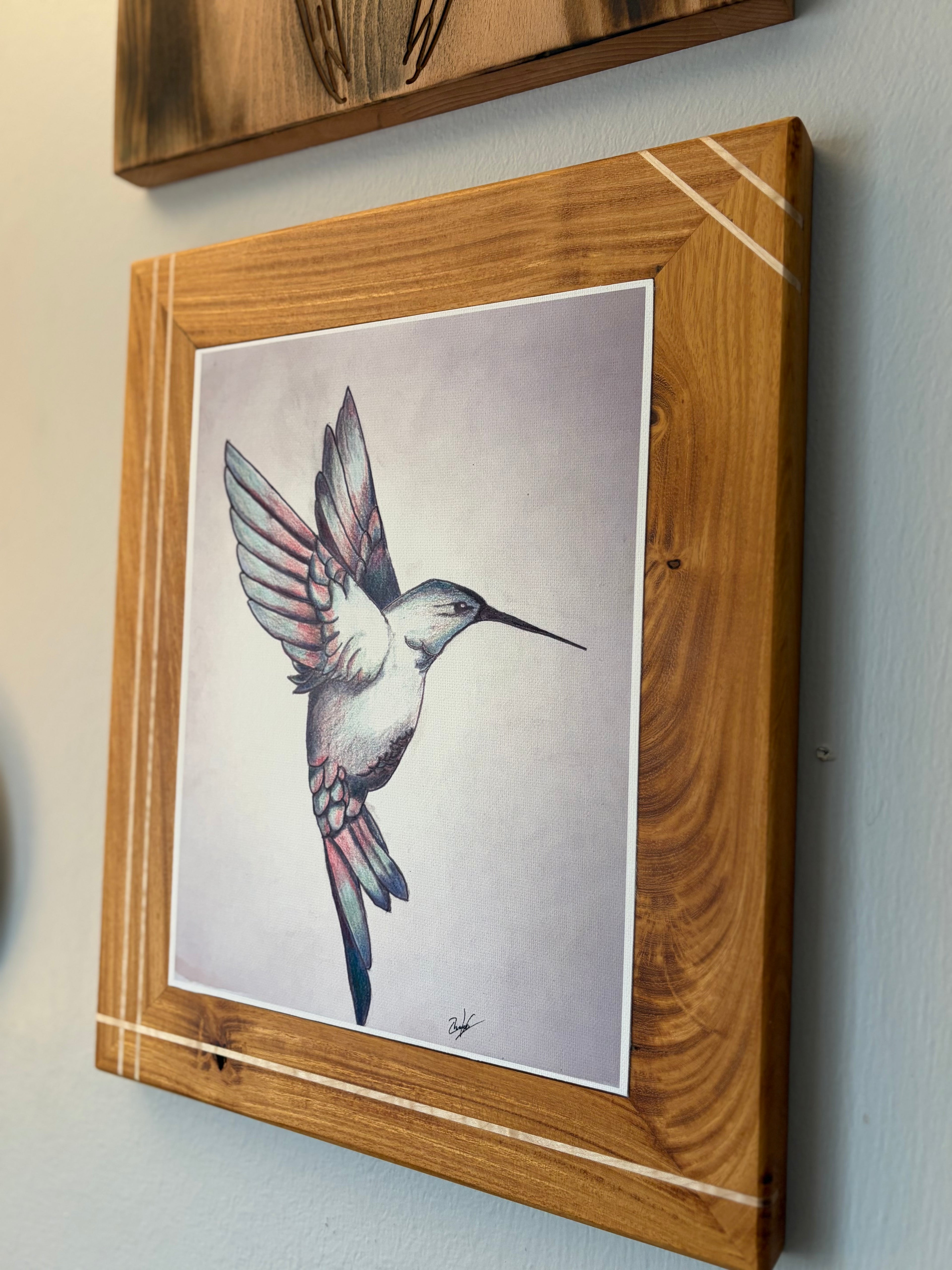 Custom Framed Hummingbird Canvas Print