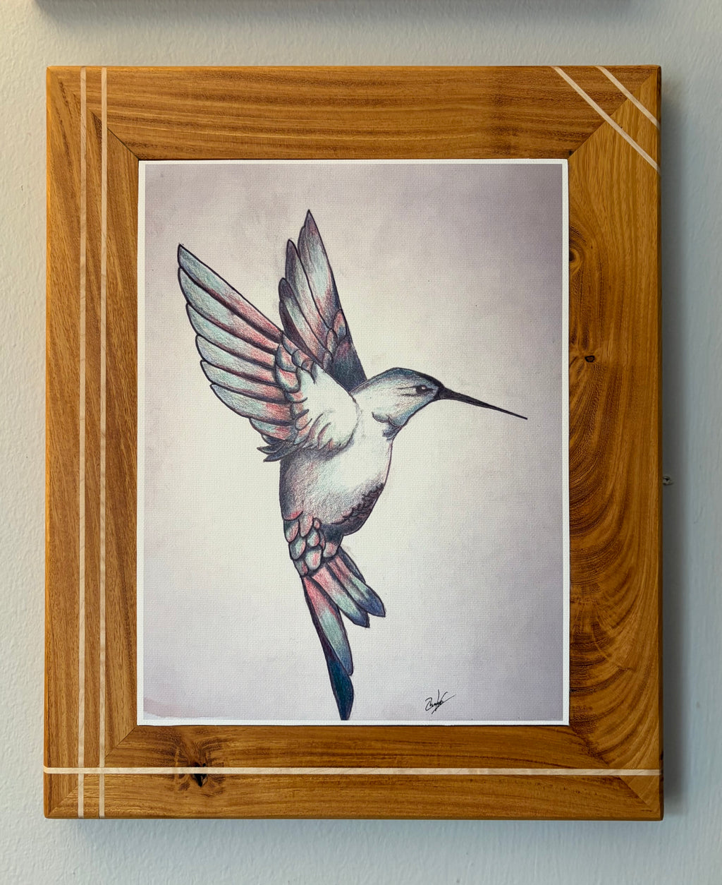 Custom Framed Hummingbird Canvas Print