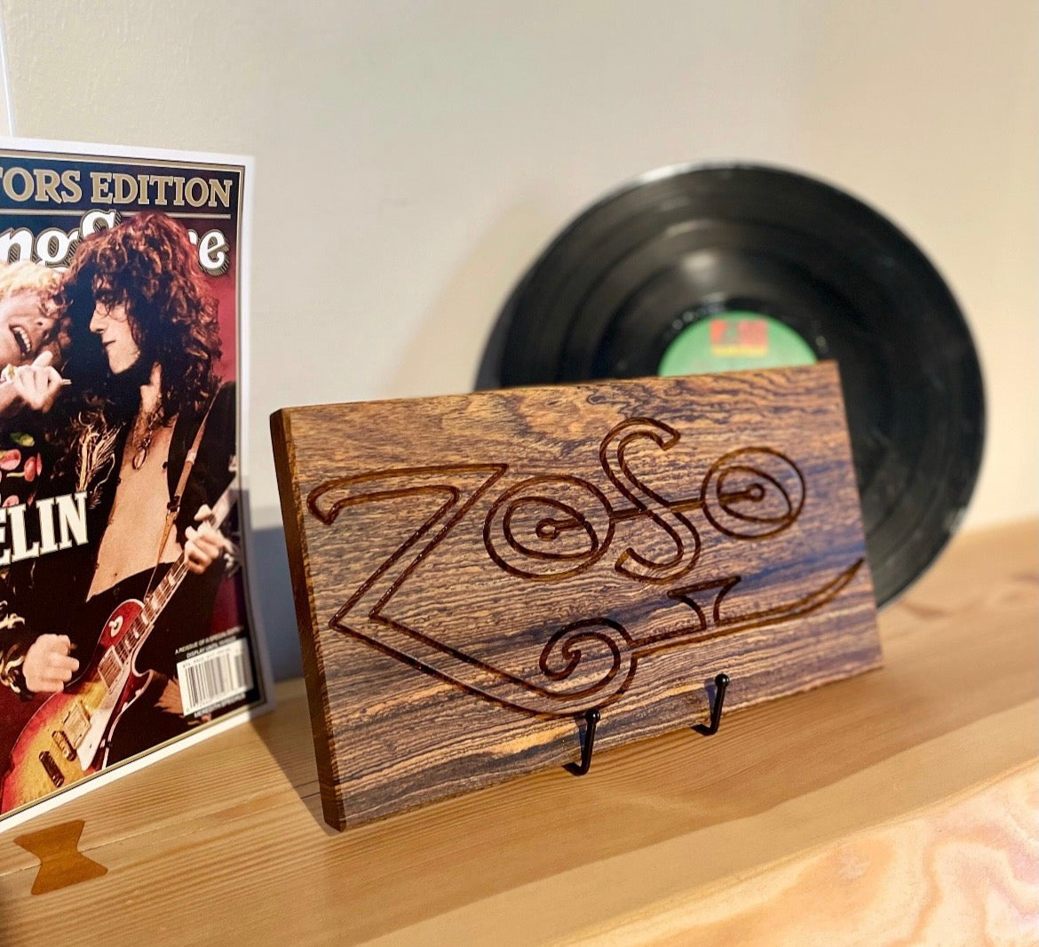 Led Zeppelin Inspired "ZOSO" Engraved Plaque