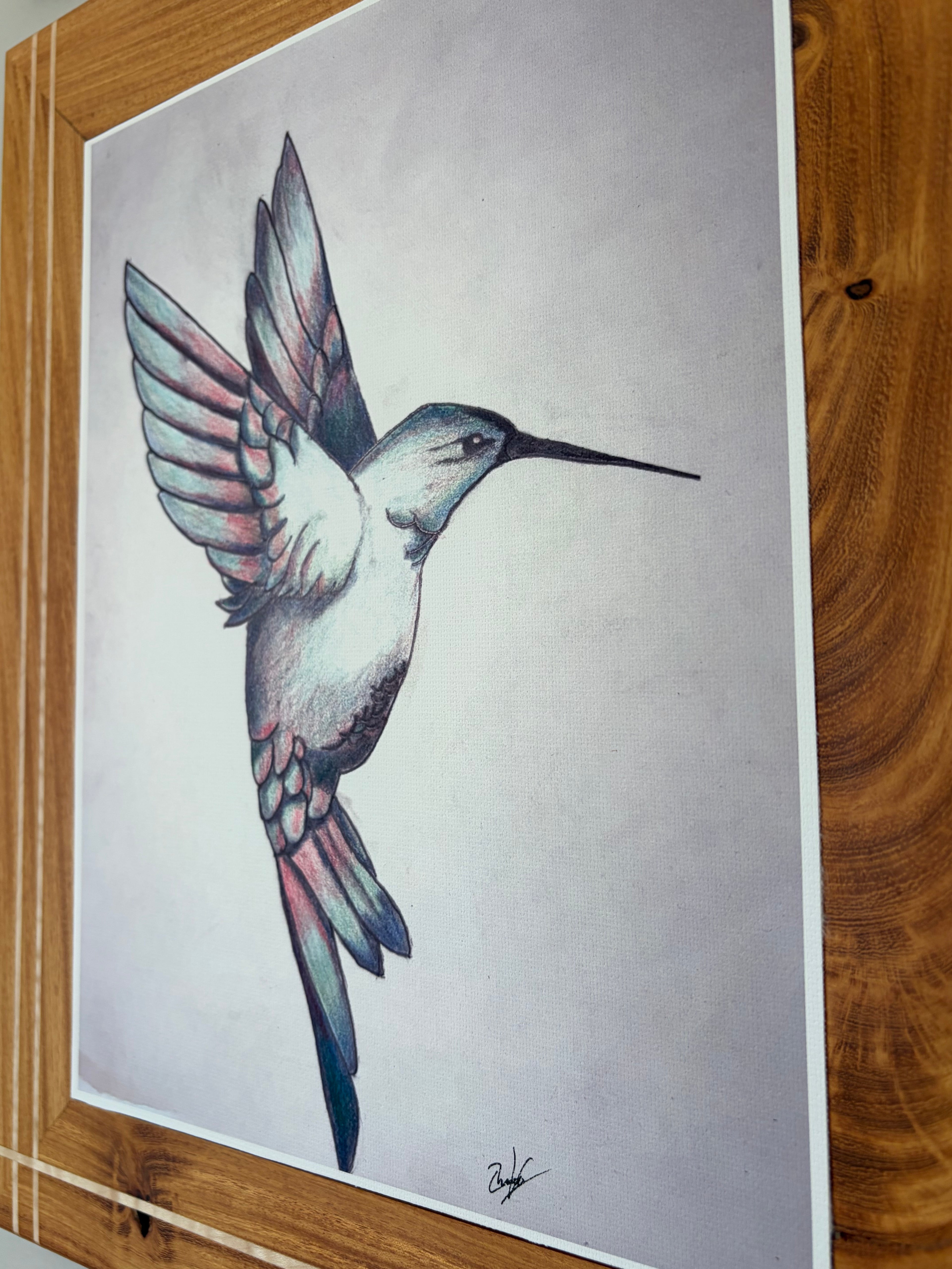 Custom Framed Hummingbird Canvas Print