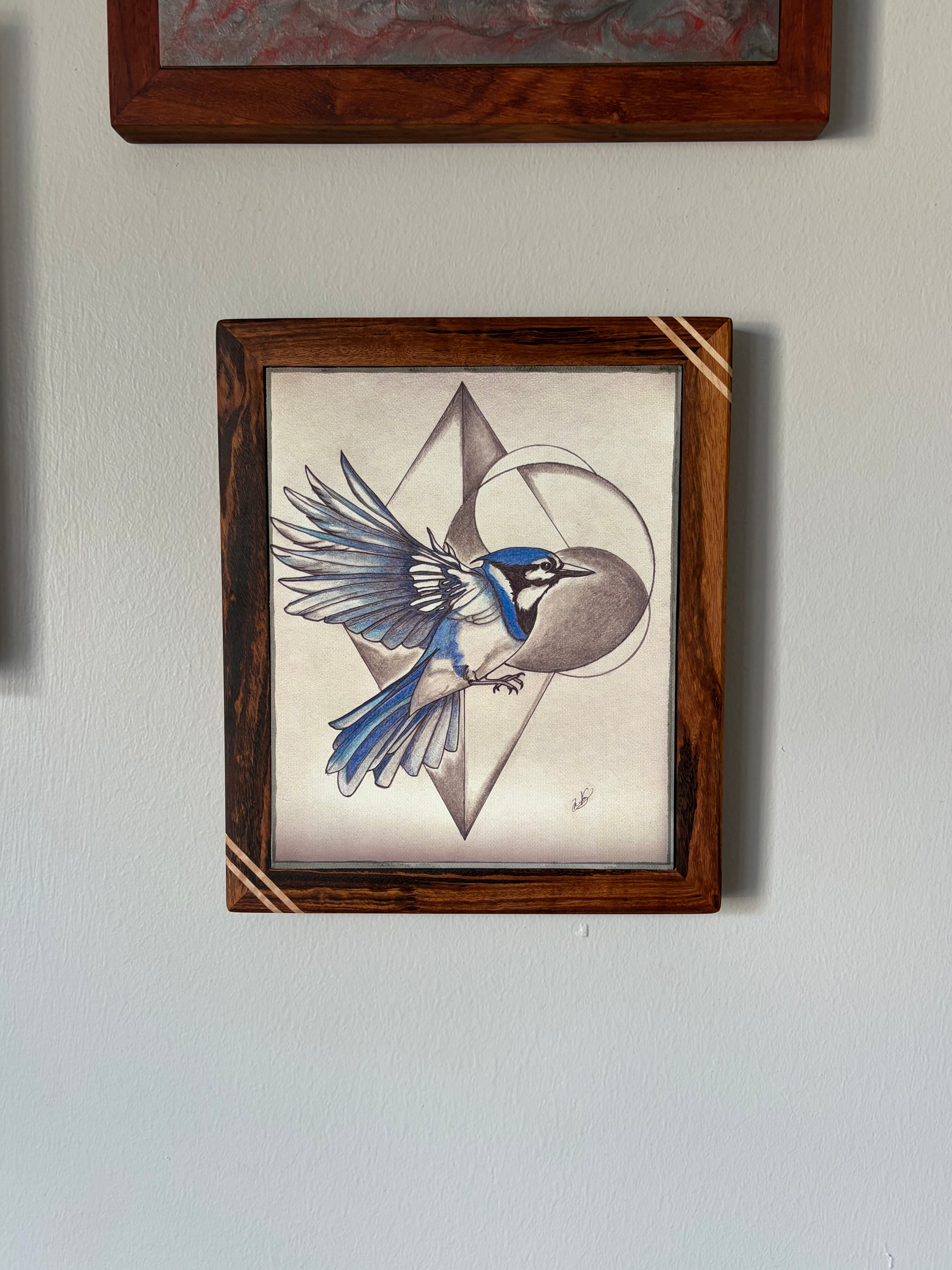 Custom Exotic Wood Framed Canvas Print