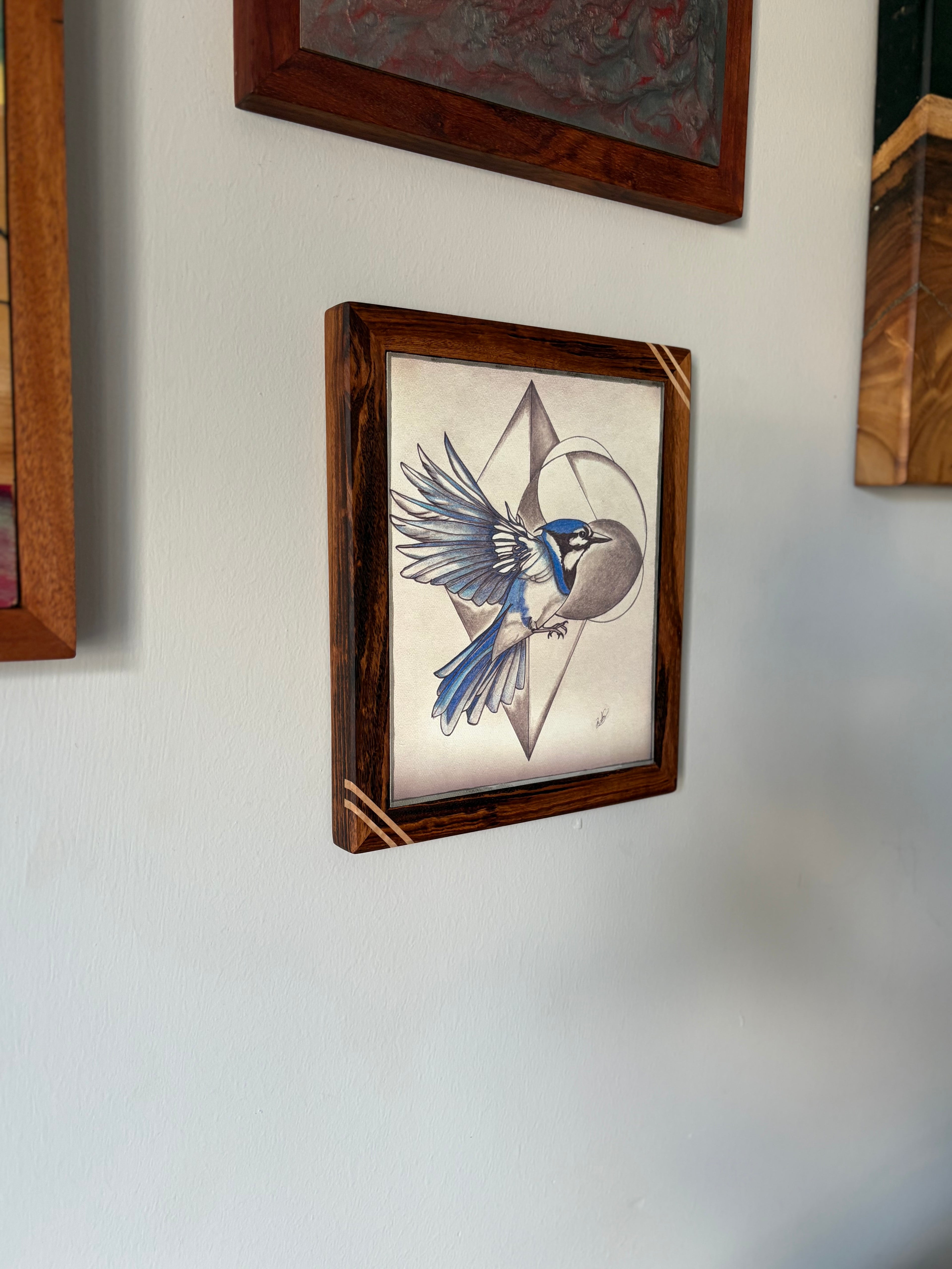 Custom Exotic Wood Framed Canvas Print