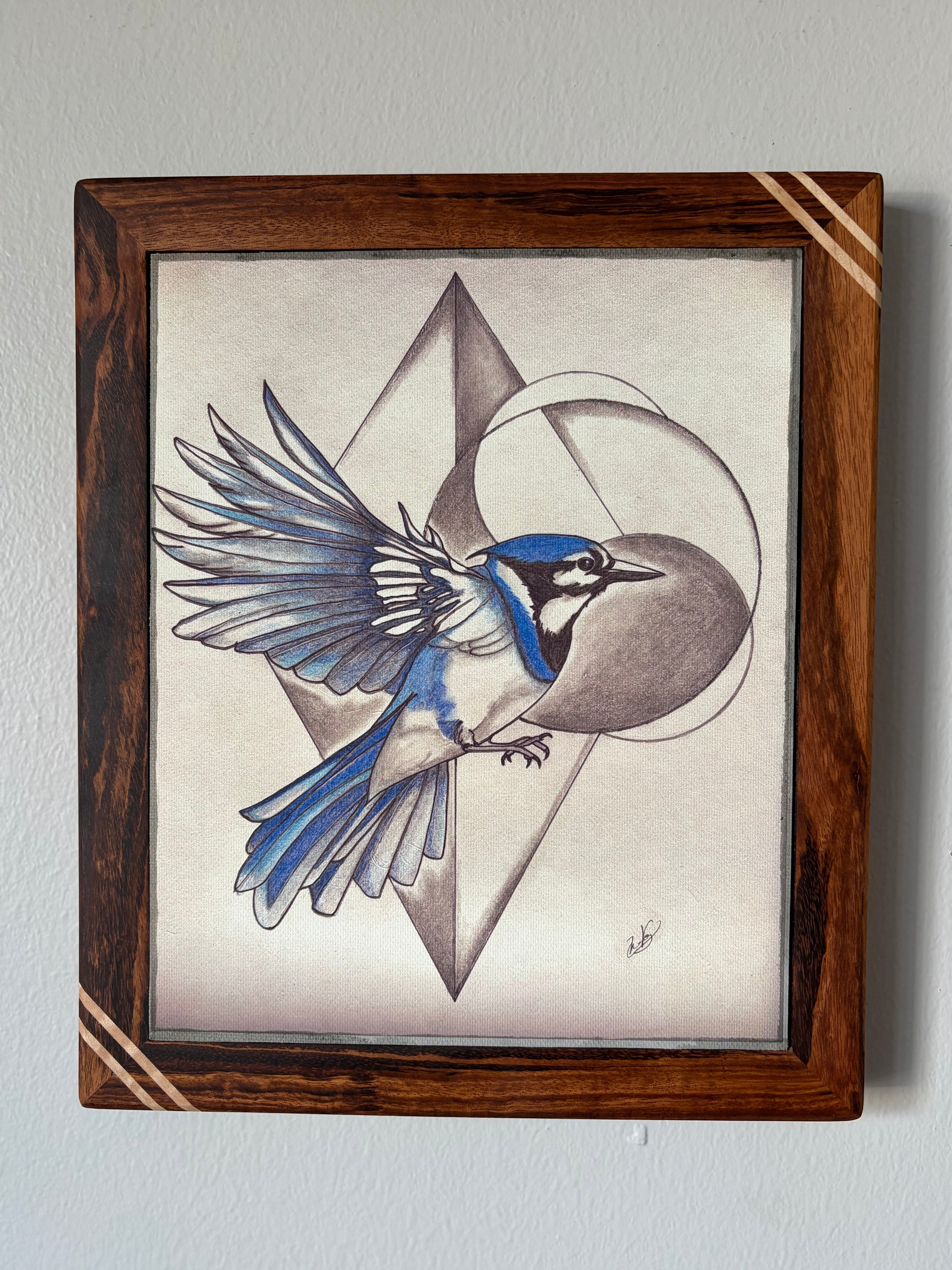 Custom Exotic Wood Framed Canvas Print