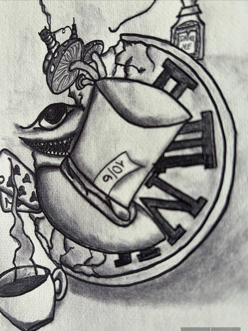 Alice In Wonderland Sketch Art Print