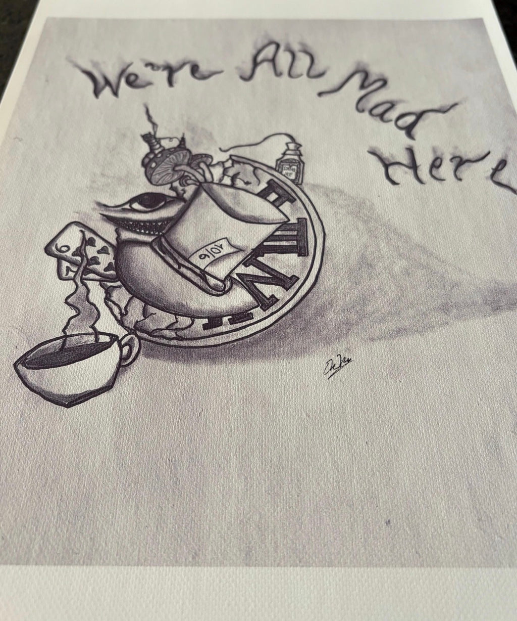 Alice In Wonderland Sketch Art Print
